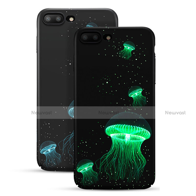 Hard Rigid Plastic Fluorescence Snap On Case for Apple iPhone 8 Plus Black