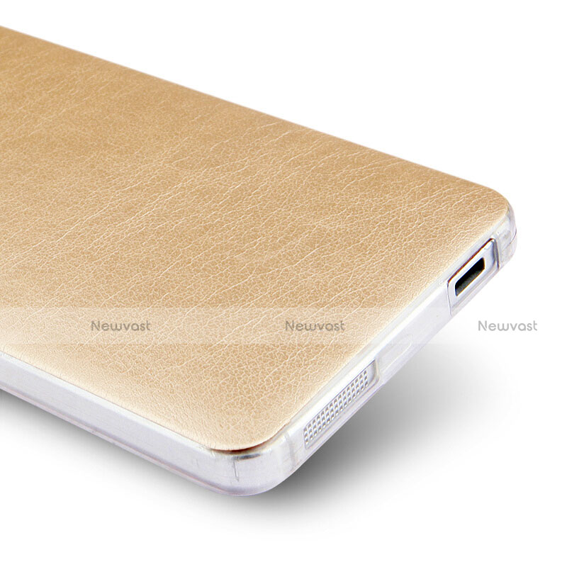 Hard Rigid Plastic Leather Snap On Case for Xiaomi Mi 4 Gold