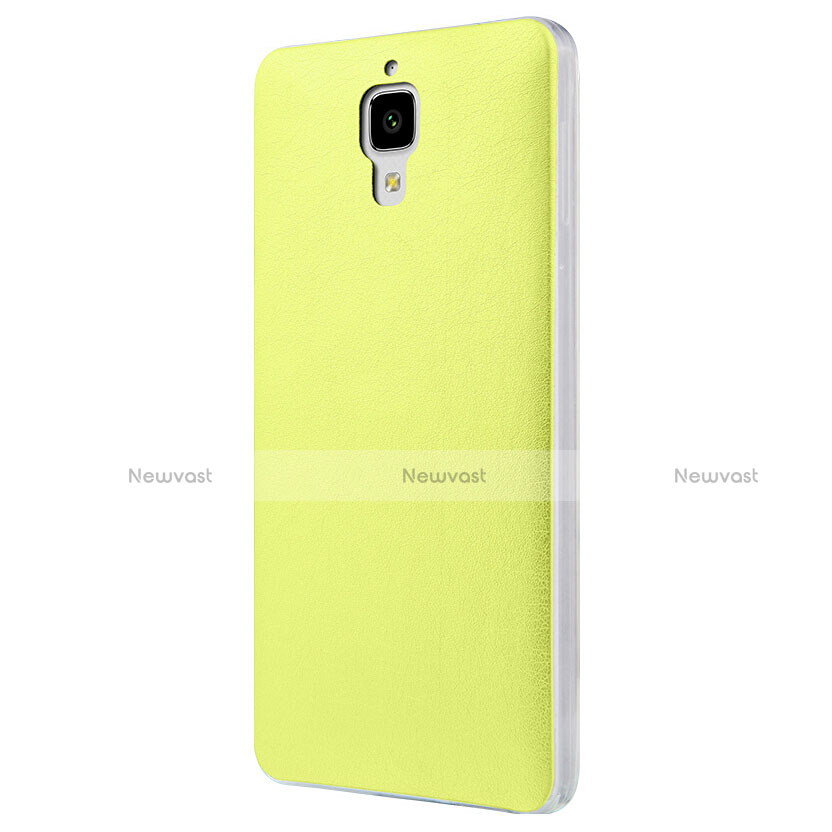 Hard Rigid Plastic Leather Snap On Case for Xiaomi Mi 4 Green