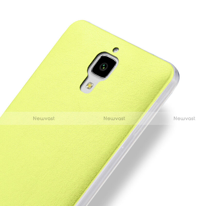 Hard Rigid Plastic Leather Snap On Case for Xiaomi Mi 4 LTE Green