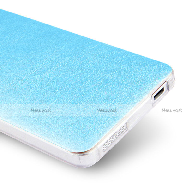 Hard Rigid Plastic Leather Snap On Case for Xiaomi Mi 4 LTE Sky Blue