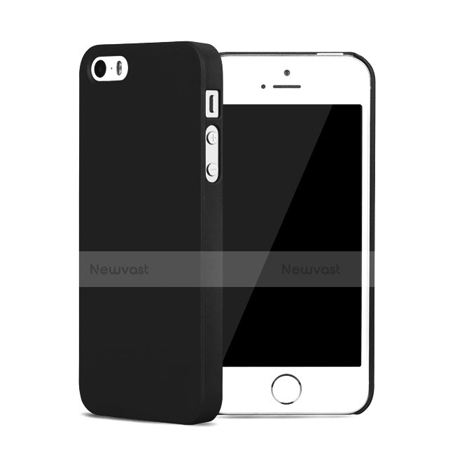 Hard Rigid Plastic Matte Finish Back Cover for Apple iPhone 5 Black