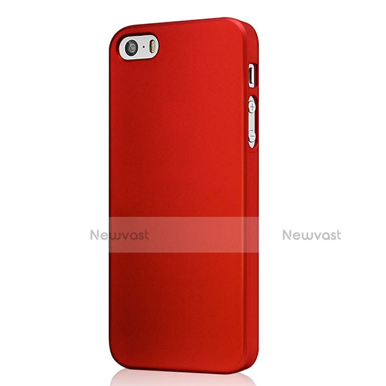 Hard Rigid Plastic Matte Finish Back Cover for Apple iPhone 5 Red