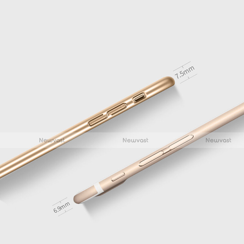 Hard Rigid Plastic Matte Finish Back Cover for Apple iPhone 8 Plus Gold