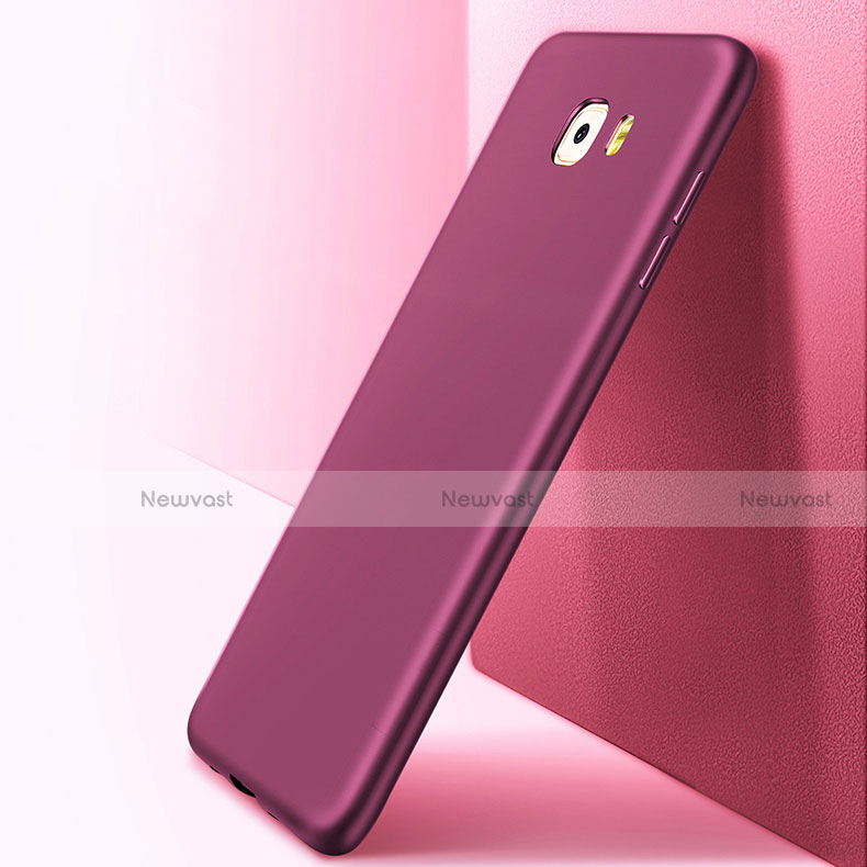 Hard Rigid Plastic Matte Finish Back Cover M01 for Samsung Galaxy C9 Pro C9000 Purple