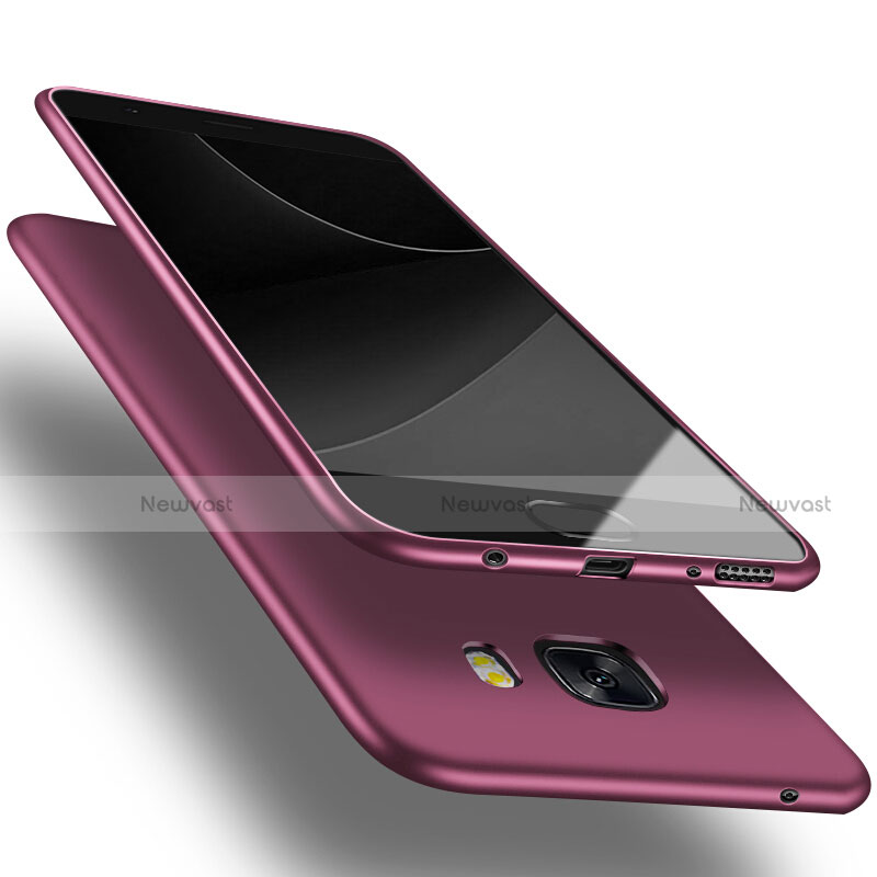 Hard Rigid Plastic Matte Finish Back Cover M01 for Samsung Galaxy C9 Pro C9000 Purple