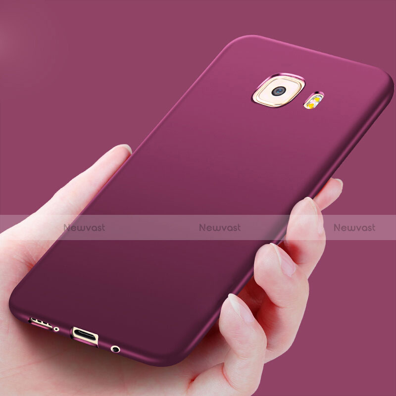 Hard Rigid Plastic Matte Finish Back Cover M01 for Samsung Galaxy C9 Pro C9000 Purple