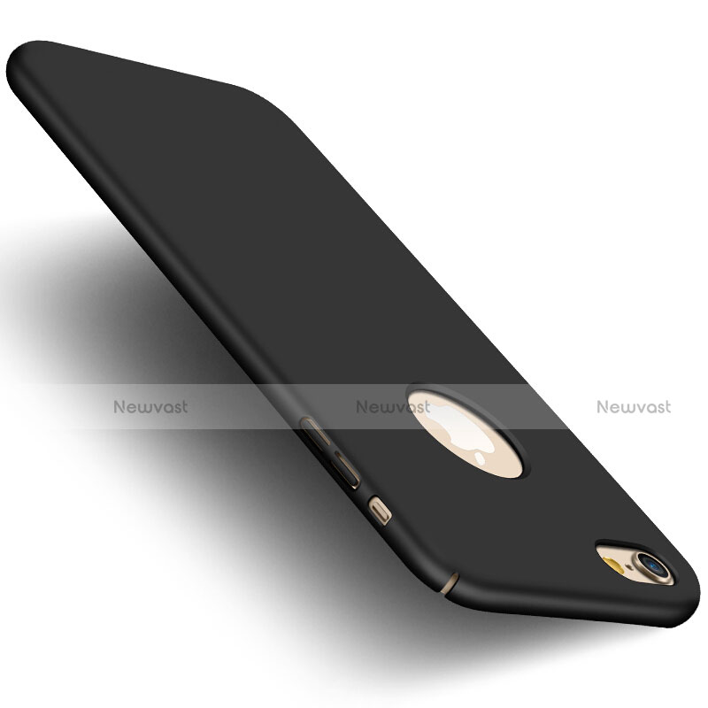 Hard Rigid Plastic Matte Finish Back Cover with Finger Ring Stand for Apple iPhone 6 Black