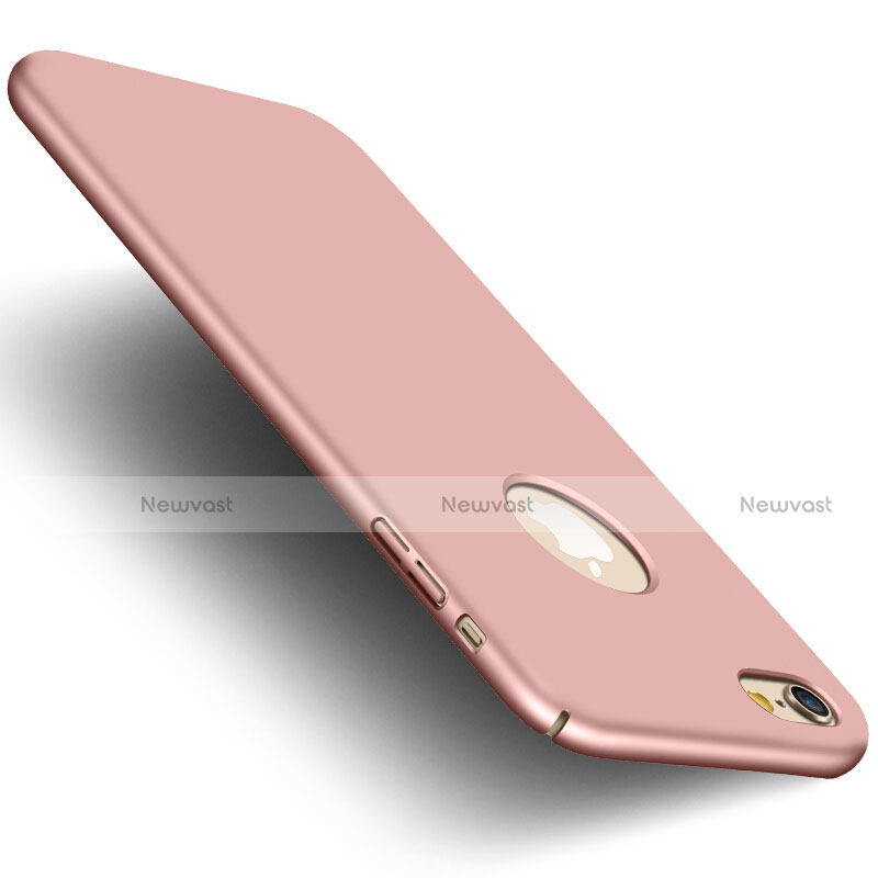 Hard Rigid Plastic Matte Finish Back Cover with Finger Ring Stand for Apple iPhone 6 Pink