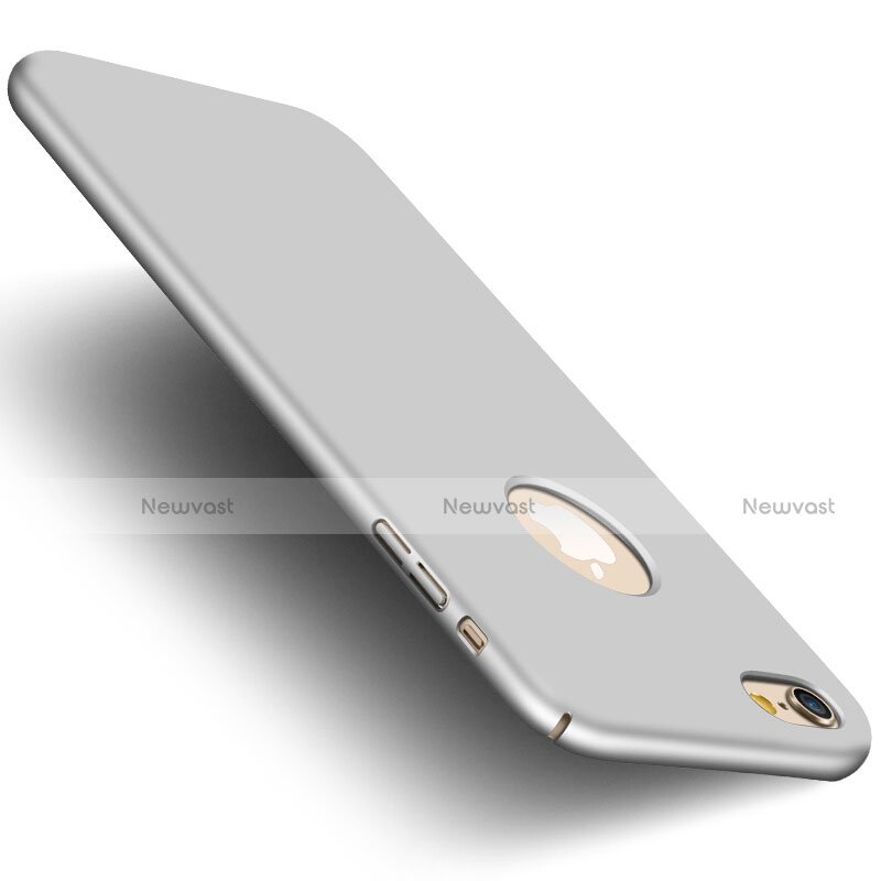 Hard Rigid Plastic Matte Finish Back Cover with Finger Ring Stand for Apple iPhone 6 Silver