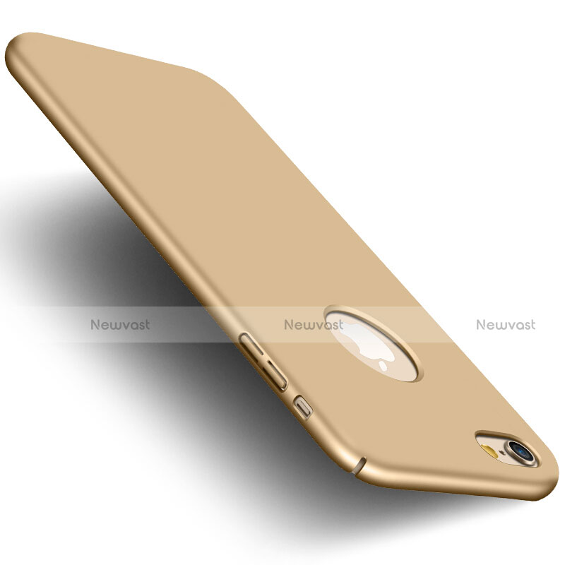 Hard Rigid Plastic Matte Finish Back Cover with Finger Ring Stand for Apple iPhone 6S Gold