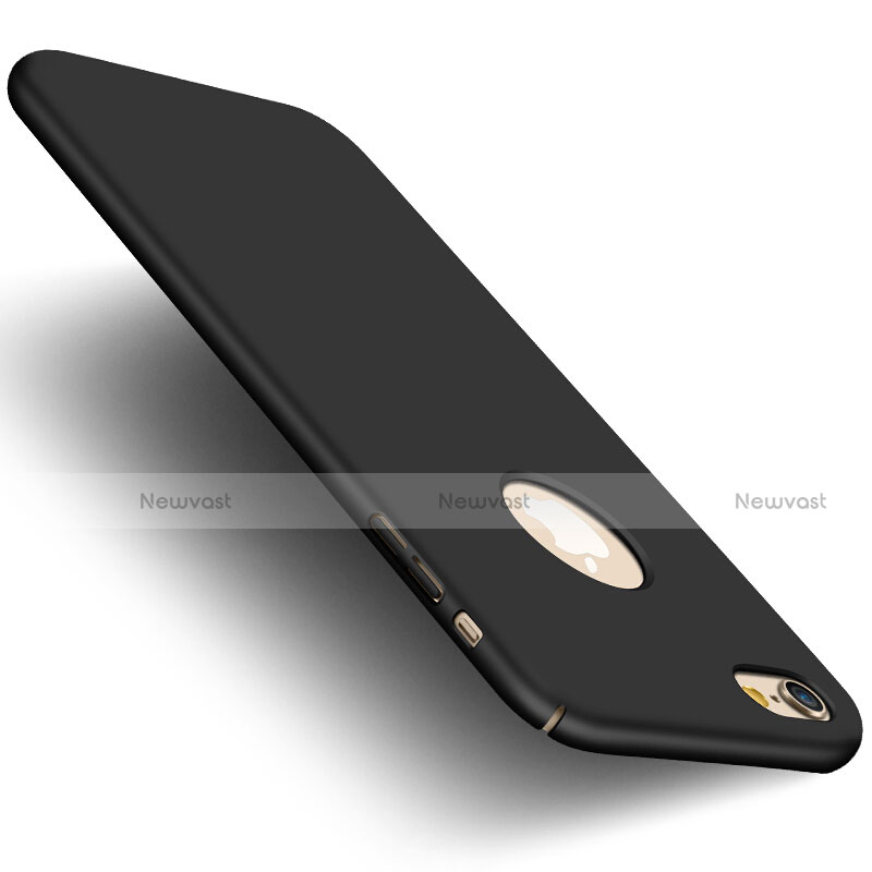 Hard Rigid Plastic Matte Finish Back Cover with Finger Ring Stand for Apple iPhone 6S Plus Black