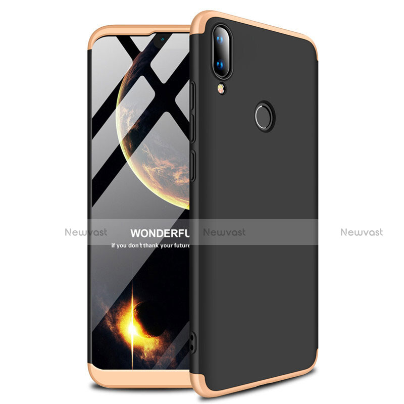 Hard Rigid Plastic Matte Finish Case Back Cover A01 for Huawei Enjoy 9 Plus Gold and Black