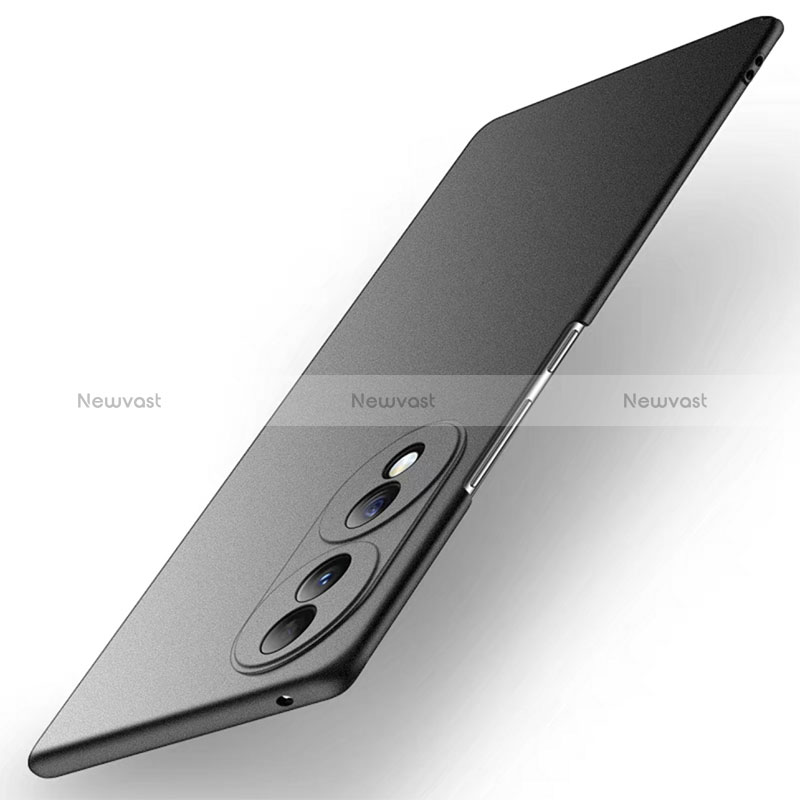 Hard Rigid Plastic Matte Finish Case Back Cover for Huawei Honor 70 5G Black