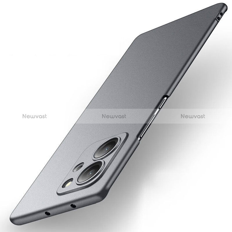 Hard Rigid Plastic Matte Finish Case Back Cover for Huawei Honor 80 SE 5G Gray