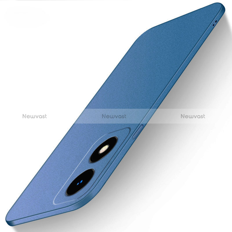 Hard Rigid Plastic Matte Finish Case Back Cover for Oppo A2x 5G Blue