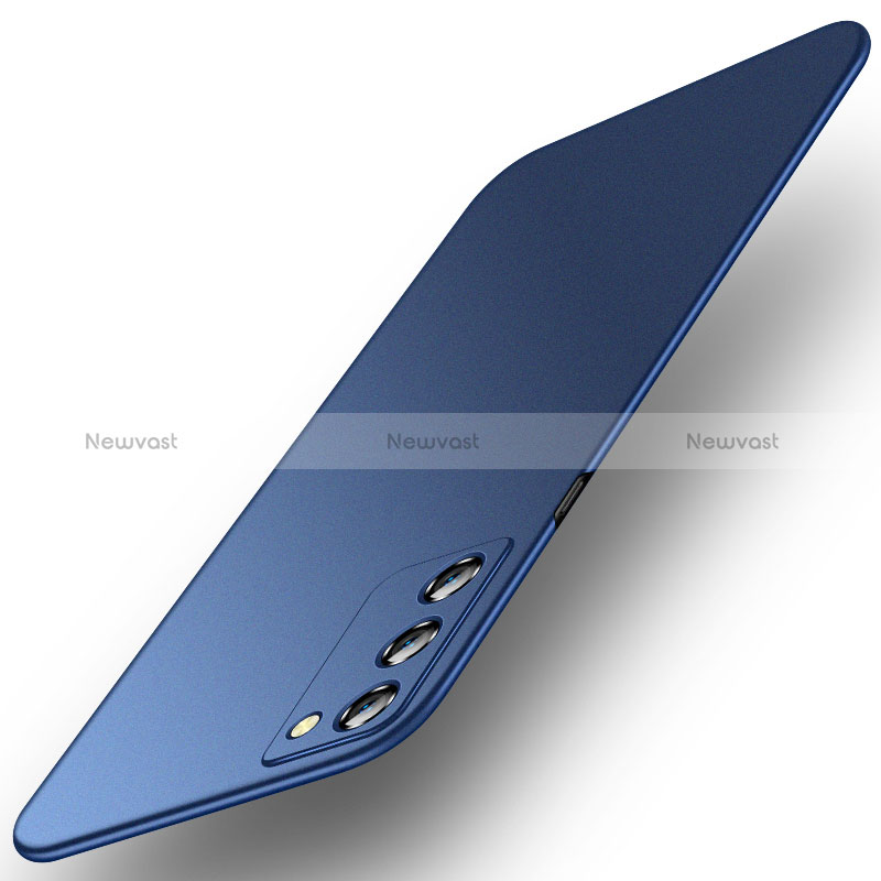 Hard Rigid Plastic Matte Finish Case Back Cover for Oppo A53s 5G Blue