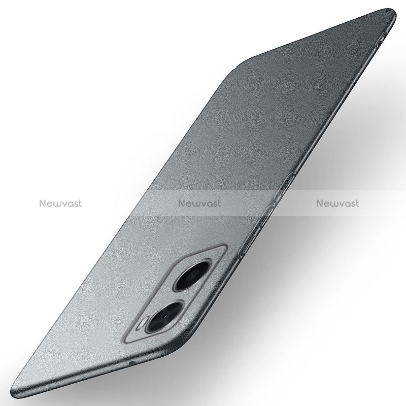 Hard Rigid Plastic Matte Finish Case Back Cover for Oppo A76 Dark Gray