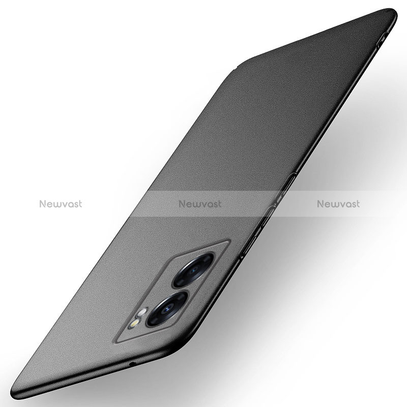 Hard Rigid Plastic Matte Finish Case Back Cover for Oppo A77 5G Black