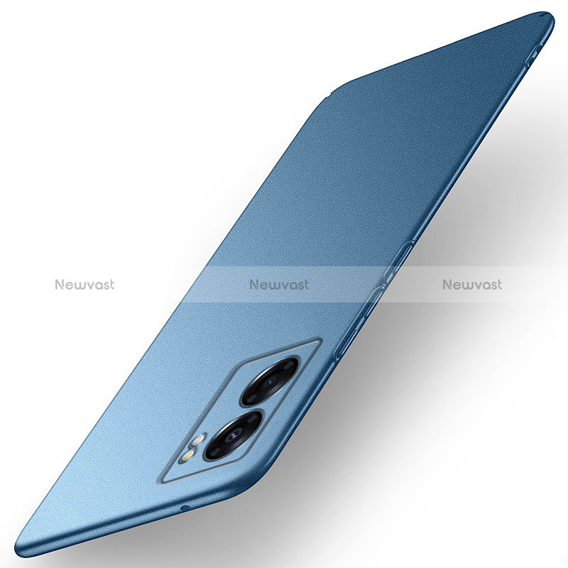 Hard Rigid Plastic Matte Finish Case Back Cover for Oppo A77 5G Blue