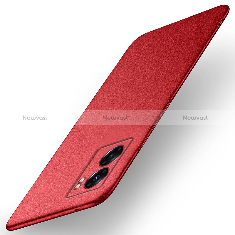 Hard Rigid Plastic Matte Finish Case Back Cover for Oppo A77 5G Red