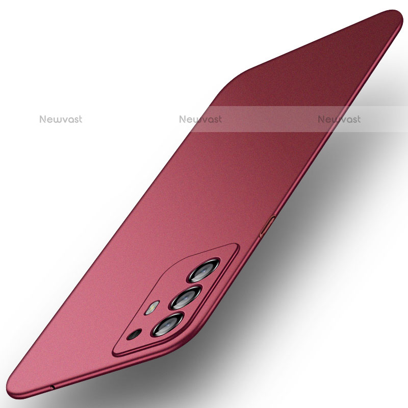 Hard Rigid Plastic Matte Finish Case Back Cover for Oppo A95 5G Red