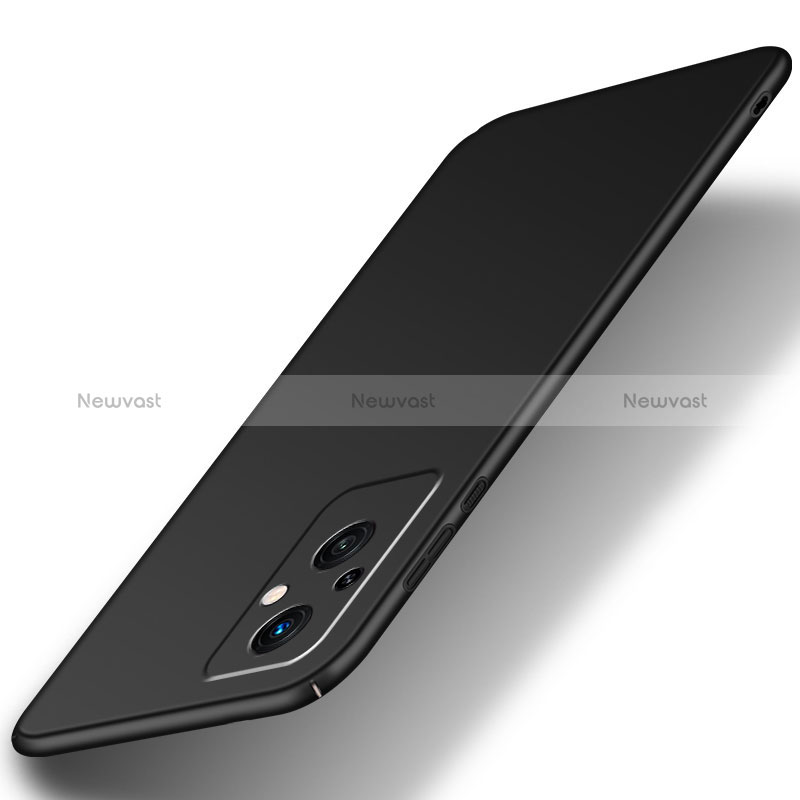 Hard Rigid Plastic Matte Finish Case Back Cover for Oppo A96 5G Black