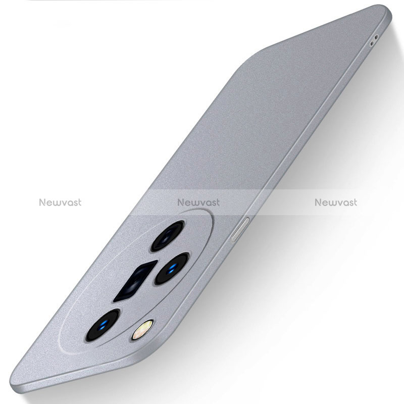 Hard Rigid Plastic Matte Finish Case Back Cover for Oppo Find X7 Ultra 5G Gray