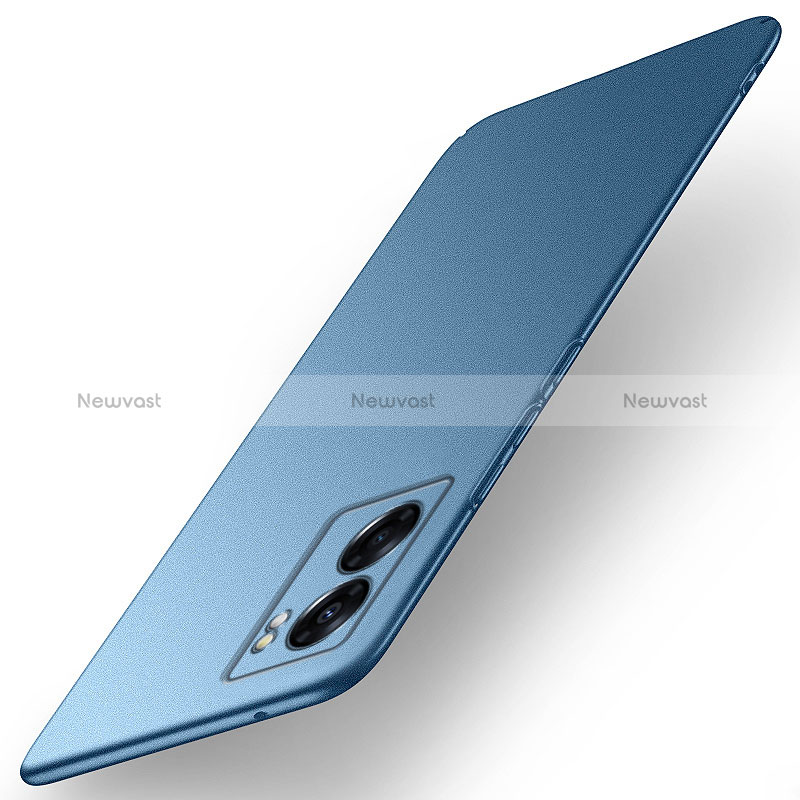 Hard Rigid Plastic Matte Finish Case Back Cover for Oppo K10 5G India Blue