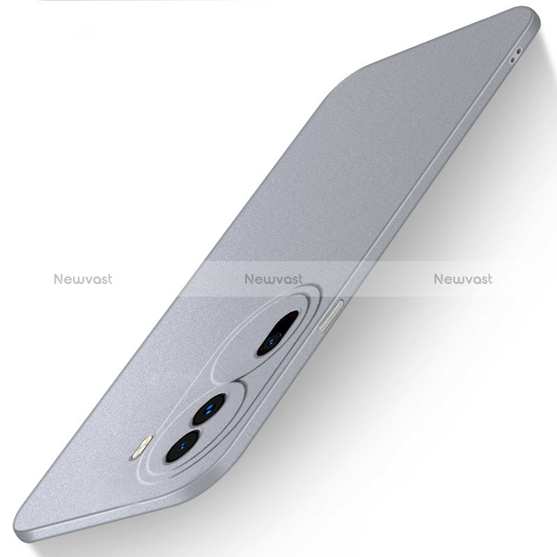 Hard Rigid Plastic Matte Finish Case Back Cover for Oppo Reno11 Pro 5G Gray