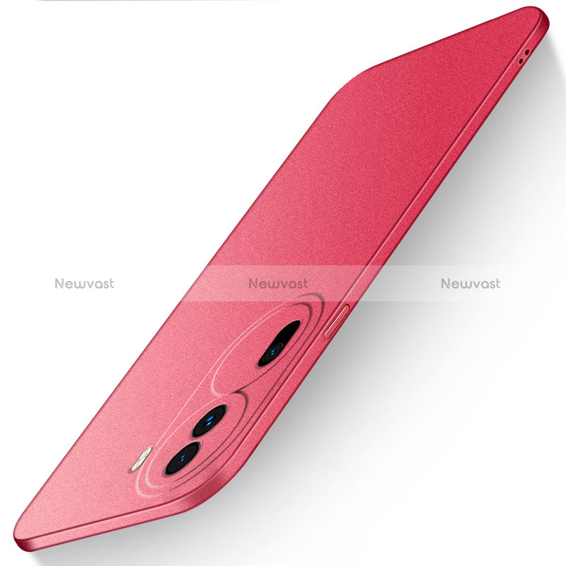 Hard Rigid Plastic Matte Finish Case Back Cover for Oppo Reno11 Pro 5G Red