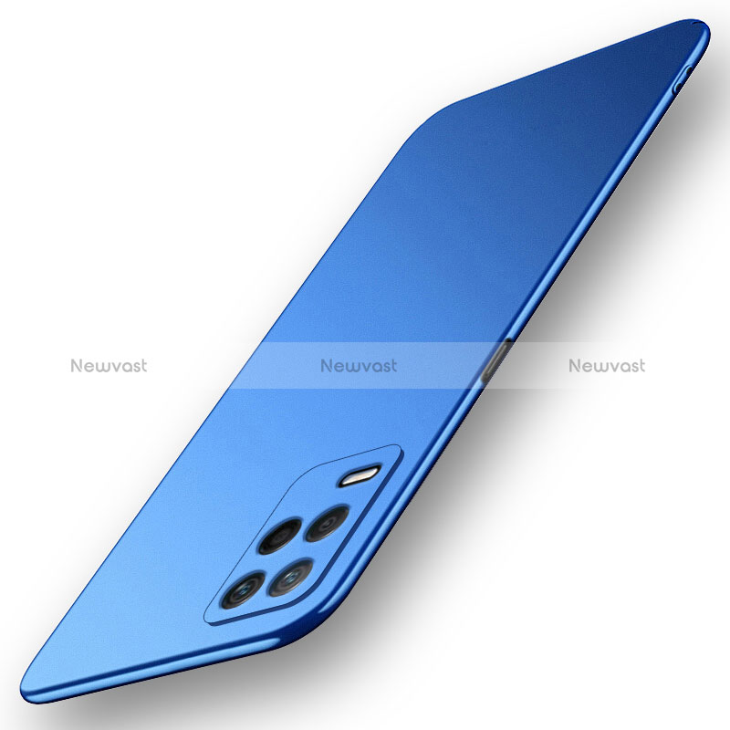 Hard Rigid Plastic Matte Finish Case Back Cover for Realme 8 5G Blue