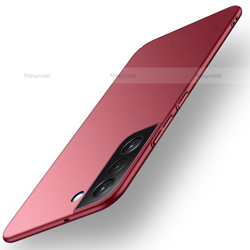 Hard Rigid Plastic Matte Finish Case Back Cover for Samsung Galaxy S21 Plus 5G Red