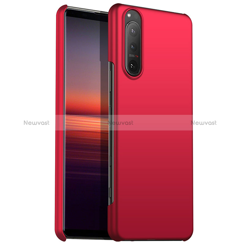 Hard Rigid Plastic Matte Finish Case Back Cover for Sony Xperia 1 IV SO-51C Red