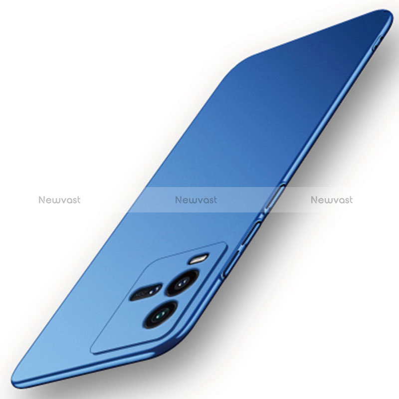 Hard Rigid Plastic Matte Finish Case Back Cover for Vivo iQOO 10 5G Blue