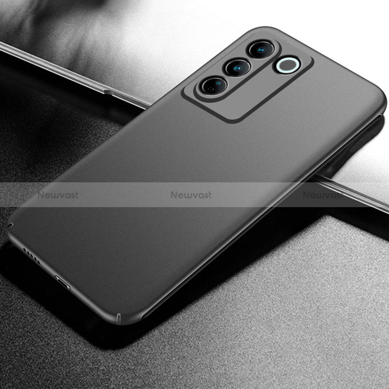 Hard Rigid Plastic Matte Finish Case Back Cover for Vivo V27 Pro 5G Black