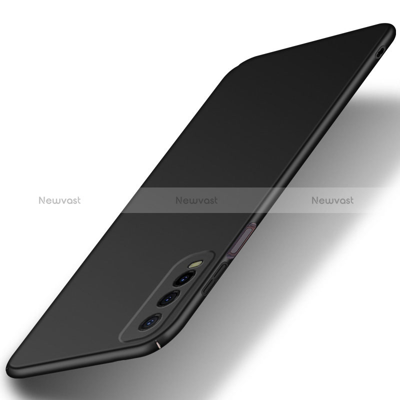 Hard Rigid Plastic Matte Finish Case Back Cover for Vivo Y70S 5G Black