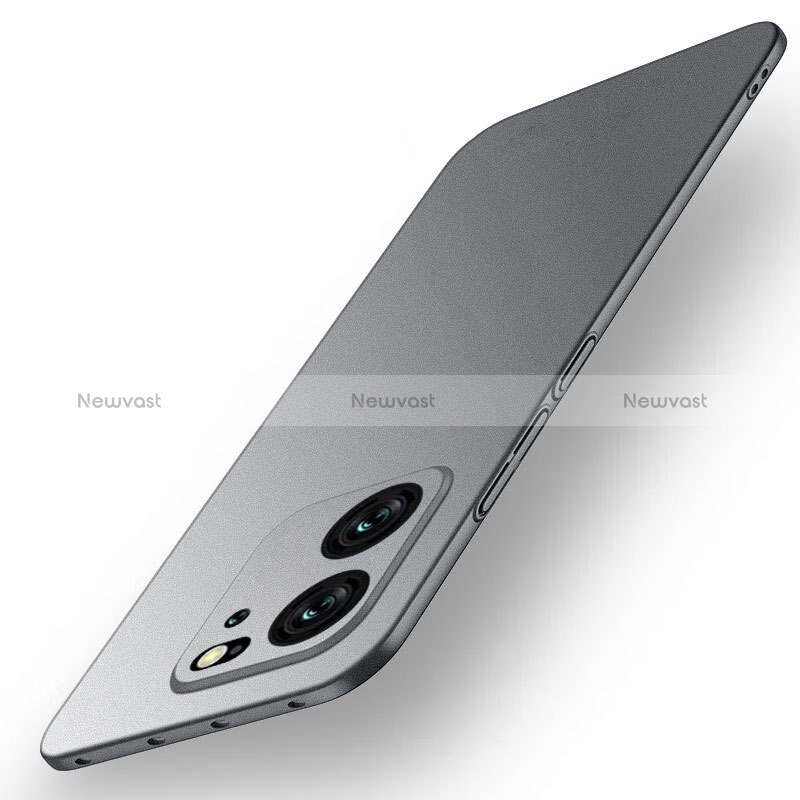 Hard Rigid Plastic Matte Finish Case Back Cover for Xiaomi Mi 13T 5G Gray