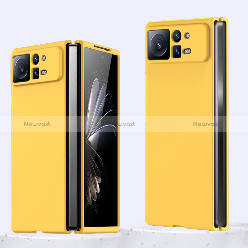 Hard Rigid Plastic Matte Finish Case Back Cover for Xiaomi Mix Fold 2 5G Yellow