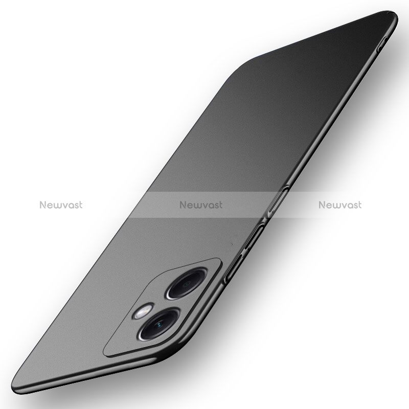 Hard Rigid Plastic Matte Finish Case Back Cover for Xiaomi Redmi Note 12R Pro 5G Black