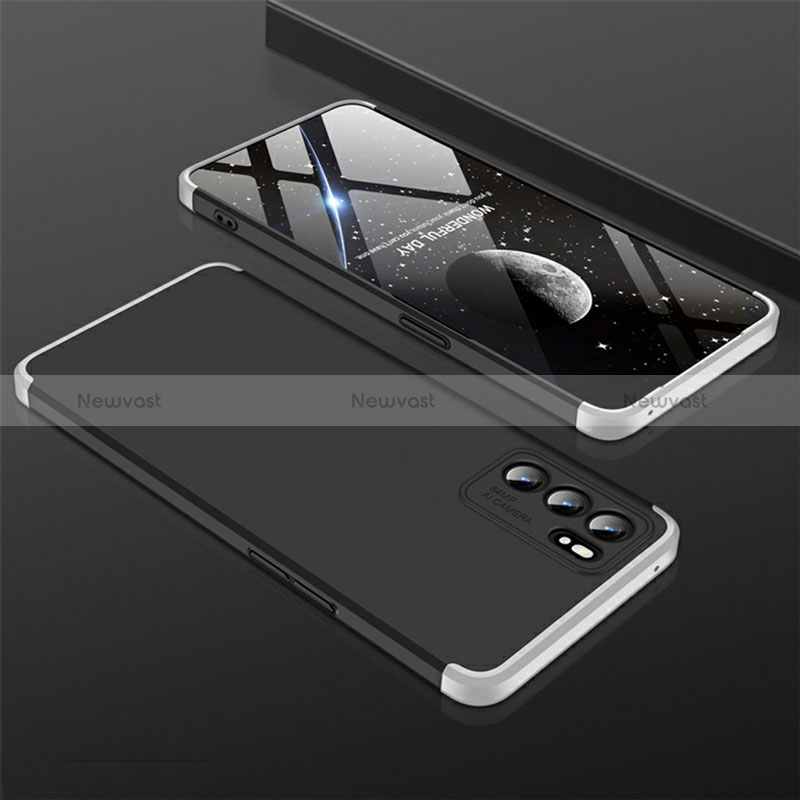 Hard Rigid Plastic Matte Finish Case Back Cover GK1 for Oppo Reno6 5G Silver