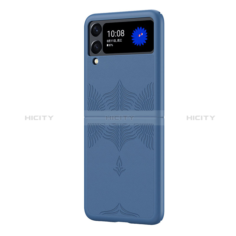 Hard Rigid Plastic Matte Finish Case Back Cover H03 for Samsung Galaxy Z Flip4 5G Blue
