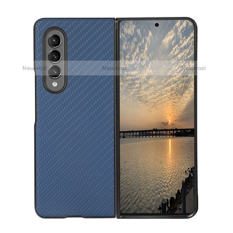 Hard Rigid Plastic Matte Finish Case Back Cover H03 for Samsung Galaxy Z Fold3 5G Blue