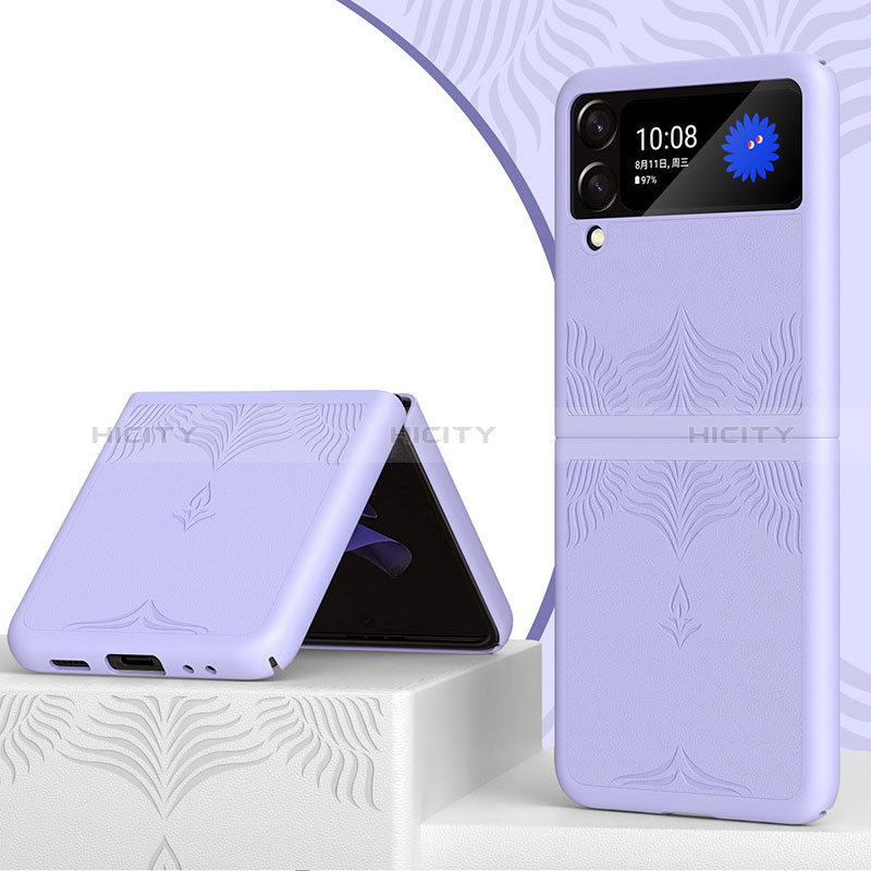 Hard Rigid Plastic Matte Finish Case Back Cover H04 for Samsung Galaxy Z Flip4 5G Purple