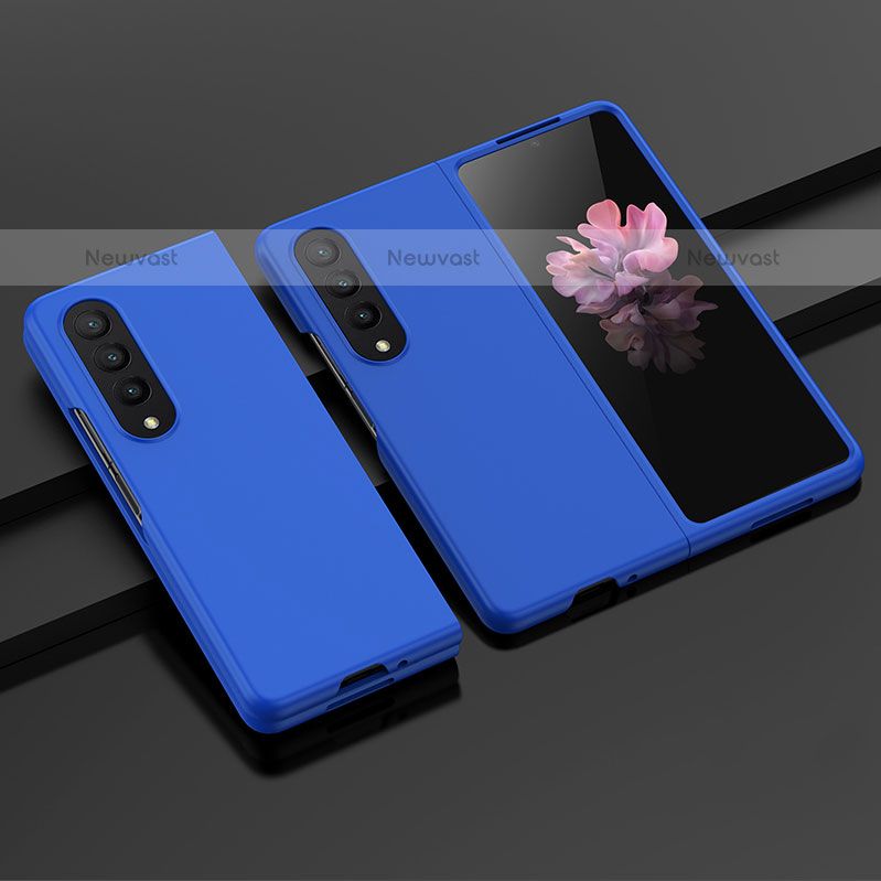 Hard Rigid Plastic Matte Finish Case Back Cover H04 for Samsung Galaxy Z Fold3 5G Blue