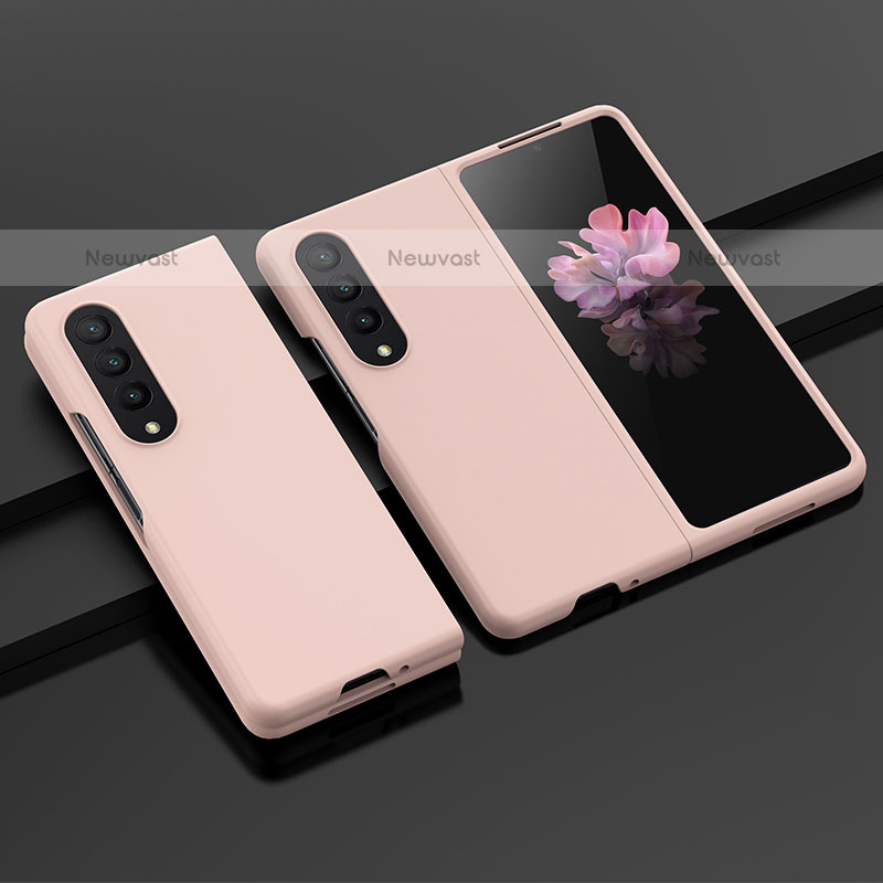 Hard Rigid Plastic Matte Finish Case Back Cover H04 for Samsung Galaxy Z Fold3 5G Rose Gold