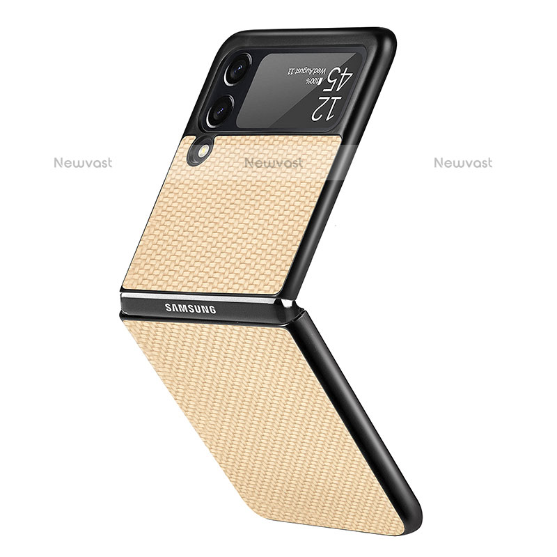 Hard Rigid Plastic Matte Finish Case Back Cover H05 for Samsung Galaxy Z Flip3 5G Gold