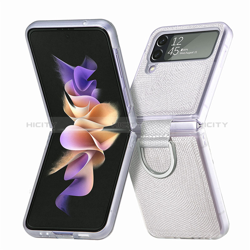 Hard Rigid Plastic Matte Finish Case Back Cover H05 for Samsung Galaxy Z Flip4 5G White