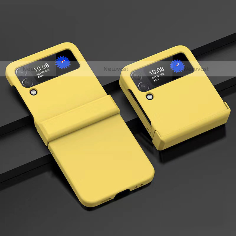 Hard Rigid Plastic Matte Finish Case Back Cover H06 for Samsung Galaxy Z Flip3 5G Yellow