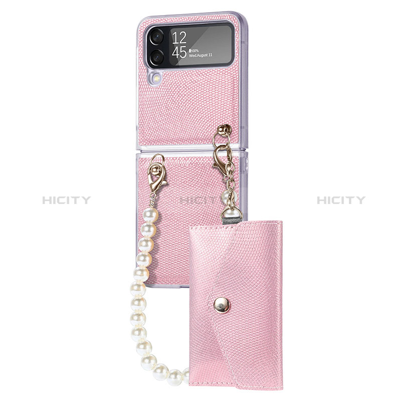 Hard Rigid Plastic Matte Finish Case Back Cover H06 for Samsung Galaxy Z Flip4 5G Rose Gold